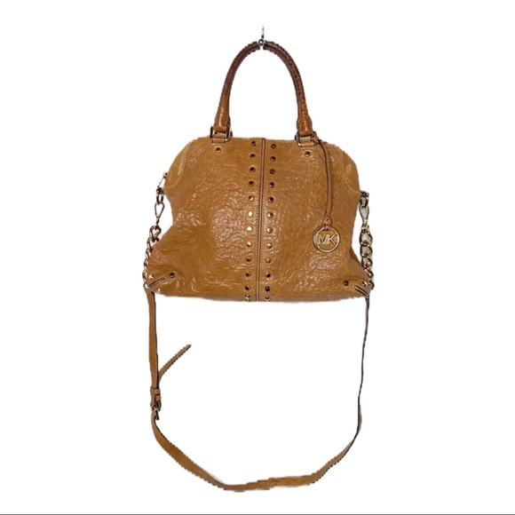 MICHAEL KORS Acorn Leather Uptown Astor Satchel with Gold Hardware - Picture 2 of 9